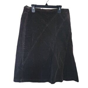 SCAPA Velour Black Fit & Flare Black Skirt Y2K 90'S Academia Outdoor Relaxed 40
